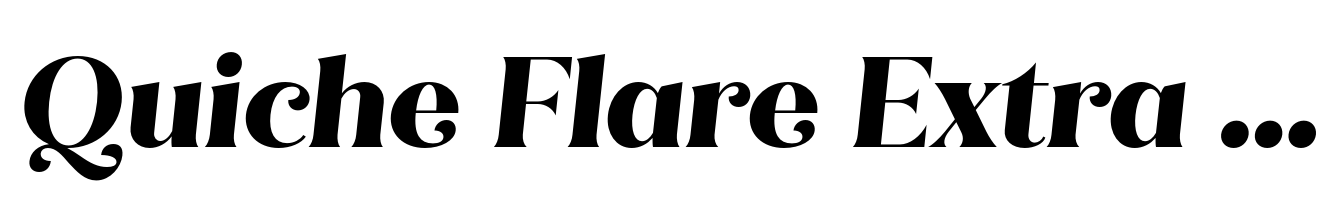 Quiche Flare Extra Bold Italic